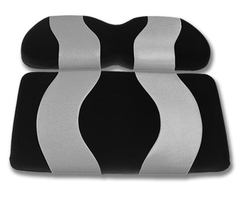 10-092-Golf-Cart-Two-Toned-Front-Seat-Cover-Black-Silver-no-cushion-for-Club-Car-Precedent-cartguy-madjax-ontario-canada