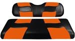 Riptide Black/Orange Two-Tone Club Car DS Front Seat Covers (Fits 2000-Up)