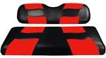 Riptide Black/Red Two-Tone Club Car DS Front Seat Covers (Fits 2000-Up)