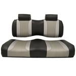 Tsunami Black–Liquid Silver w/ Silver Rush Wave YAMAHA DRIVE Front Seat Cushions