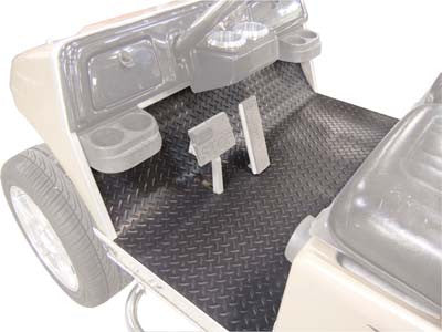 28733 Diamond Plate Rubber Floor Mat, Grey - Club Car Precedent