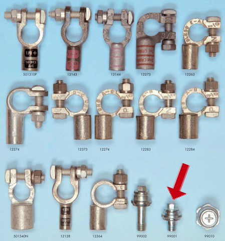 557.99001 OEM Side Mount Bolt Plated Nut for Battery Terminal