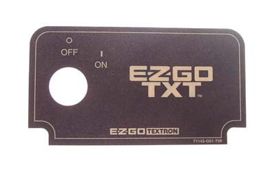 71145-G01 Key Switch Decal - Ezgo TXT 1994 & Up