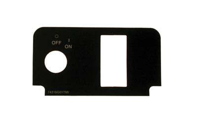 74316-G01 Label Console Plate with Keyswitch - Ezgo TXT 2000 & Up