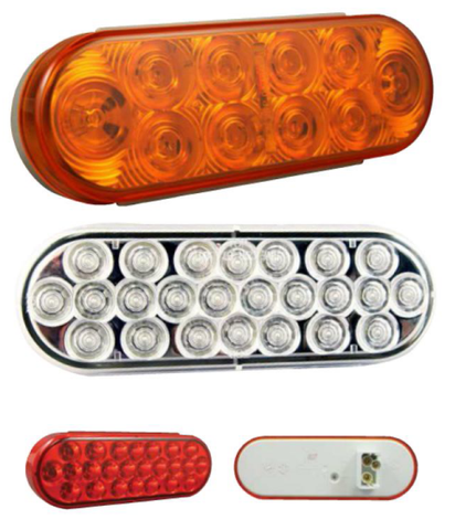 812.120229 Led Light Oval 6 1/2" Red 24 Diode 1