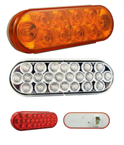 812.420234 Led Light Oval 6 1/2" Clear 24 Diode