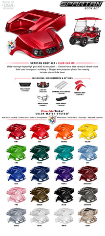 Club Car DS body kit available in 16 colours
