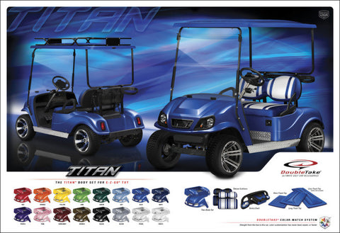 EZGO TXT Titan body kit available in 16 colours
