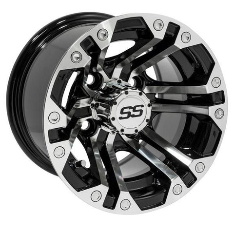 10″ GTW® Specter Black with Machined Accents Wheel