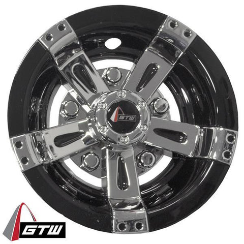 10" GTW® Maverick Black & Chrome Wheel Cover (Universal Fit)