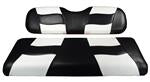 Riptide Black/White Two-Tone Club Car DS Front Seat Covers (Fits 2000-Up)