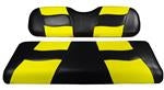 Riptide Black/Yellow Two-Tone Club Car DS Front Seat Covers (Fits 2000-Up)