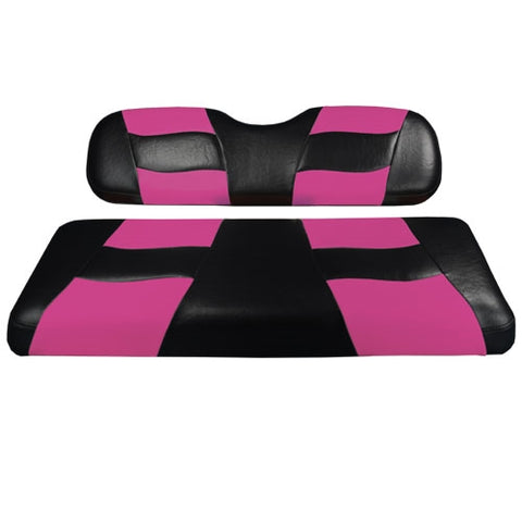 Riptide Black/Pink Two-Tone Yamaha Drive Front Seat Covers (Fits 2008-Up)