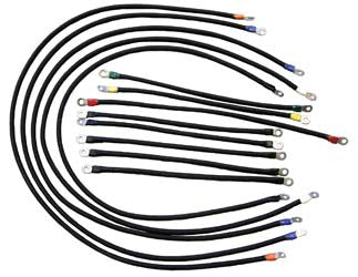 1247 Weld Cable Set, 4 Gauge  600V - Club Car DS Power Drive Electric 1995 & Up