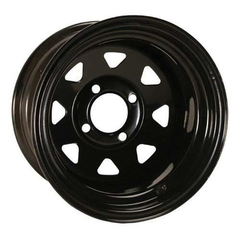 12X7 Spoke Glossy Black Steel Wheel
