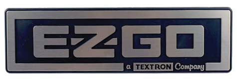 71037-G01 Nameplate Silver & Black - Ezgo Gas & Electric 1988 to 2002