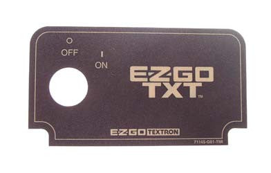 71145-G01 Key Switch Decal - Ezgo TXT 1994 & Up