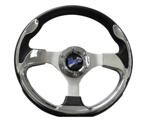 Ultra-Colllection-Golf-Cart-Steering-Wheel-madjax-Chrome-Black-cartguy-ontario-dealer-mjultrach-club-car-ezgo-yamaha